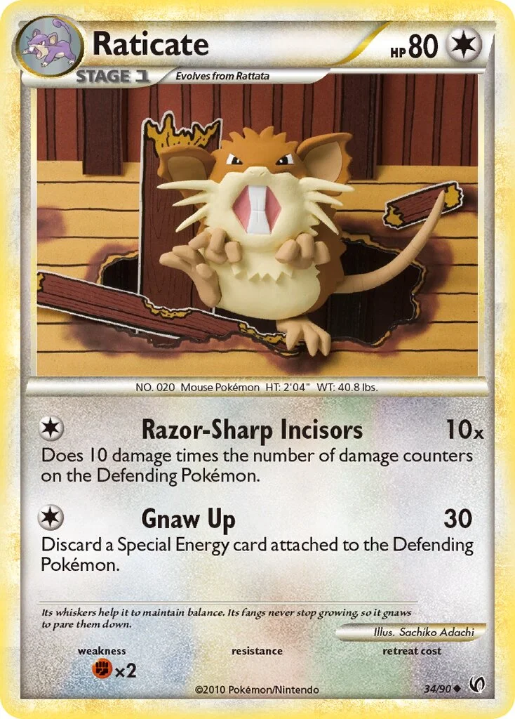 Raticate 「UD 34/90」「EN」