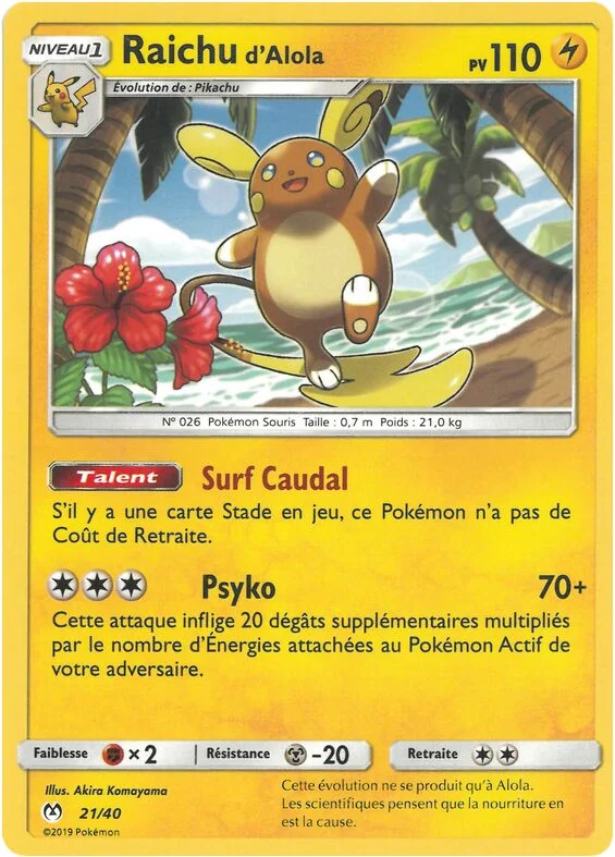 Alolan Raichu 「M19F 21/40」「EN」