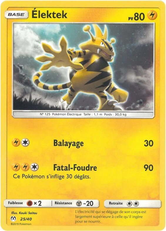 Electabuzz 「M19F 25/40」「EN」