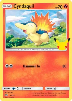 Cyndaquil 「M21 10/25」「EN」