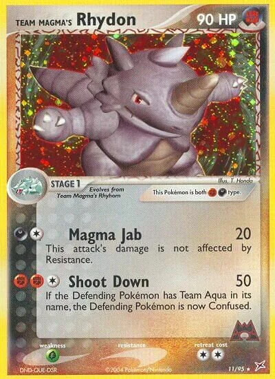 Team Magma's Rhydon 「MA 11/95」「EN」