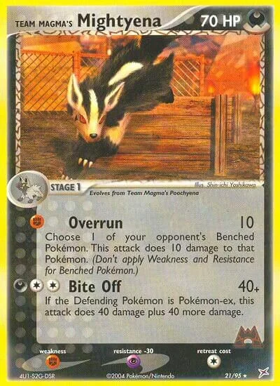 Team Magma's Mightyena 「MA 21/95」「EN」