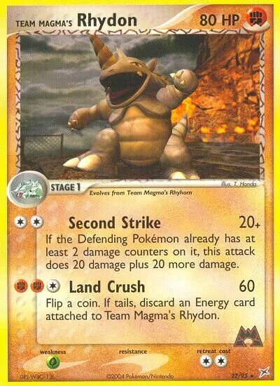 Team Magma's Rhydon 「MA 22/95」「EN」