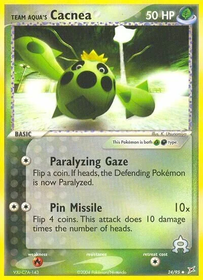 Team Aqua's Cacnea 「MA 24/95」「EN」