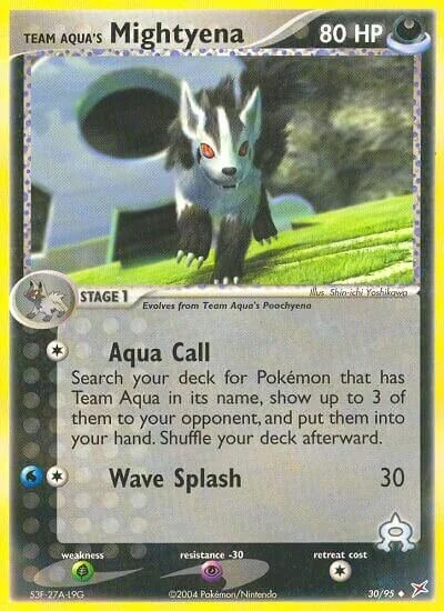 Team Aqua's Mightyena 「MA 30/95」「EN」