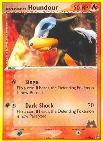 Team Magma's Houndour 「MA 35/95」「EN」