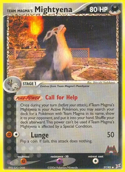 Team Magma's Mightyena 「MA 37/95」「EN」
