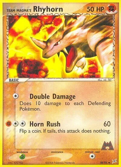 Team Magma's Rhyhorn 「MA 38/95」「EN」