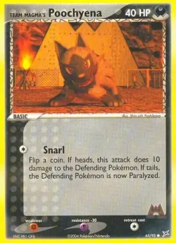 Team Magma's Poochyena 「MA 65/95」「EN」