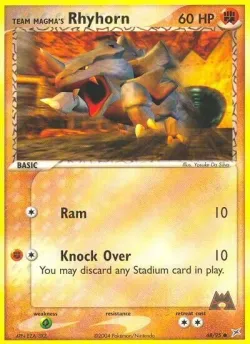 Team Magma's Rhyhorn 「MA 68/95」「EN」