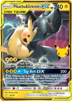 Pikachu & Zekrom-GX #33/181 · Pokémon