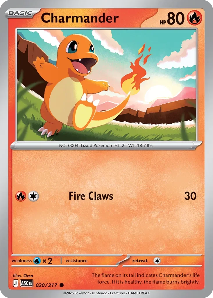 Charmander 「ASC 020/217」「EN」