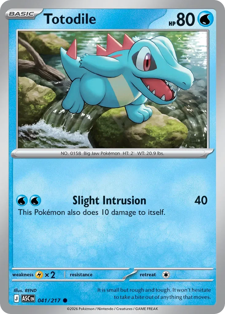 Totodile 「ASC 041/217」「EN」