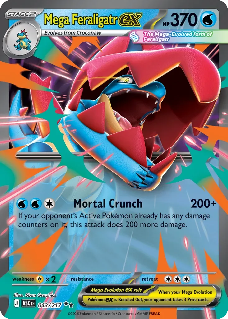 Mega Feraligatr ex 「ASC 043/217」「EN」