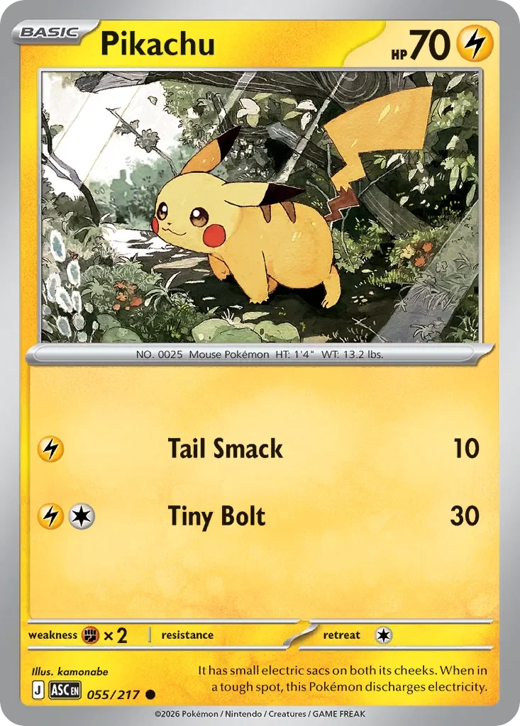 Pikachu 「ASC 055/217」「EN」
