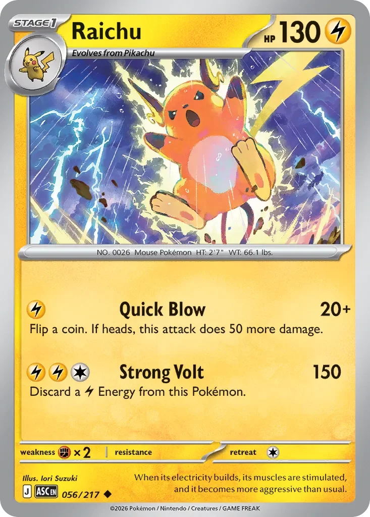 Raichu 「ASC 056/217」「EN」