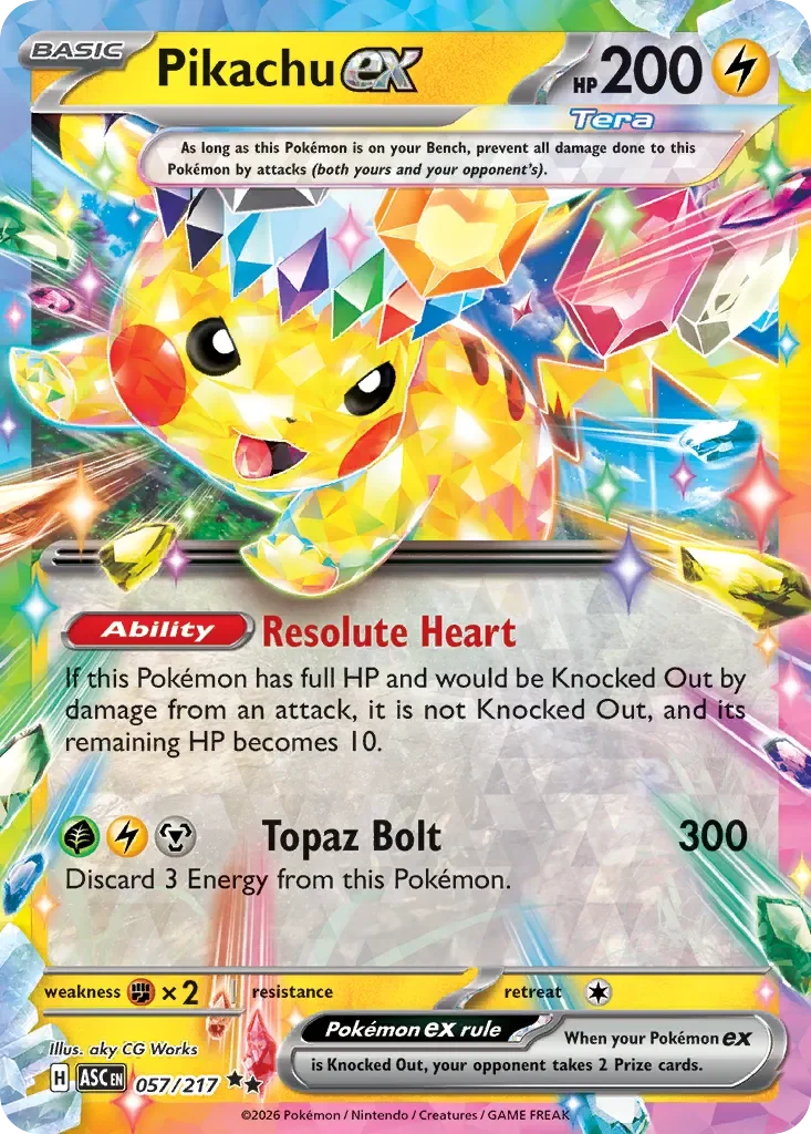 Pikachu ex 「ASC 057/217」「EN」