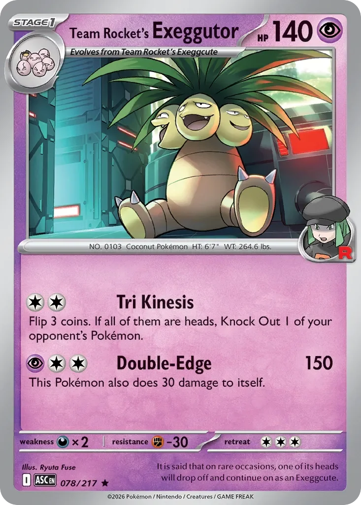 Team Rocket's Exeggutor 「ASC 078/217」「EN」