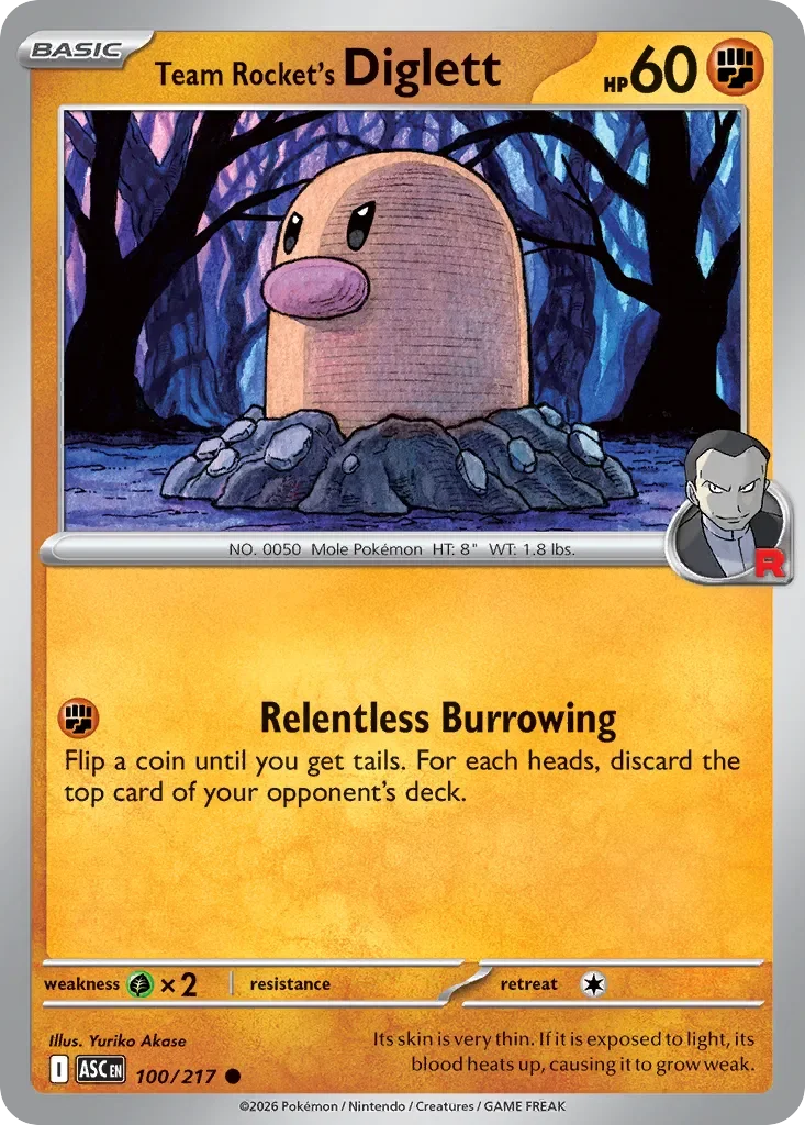 Team Rocket's Diglett 「ASC 100/217」「EN」