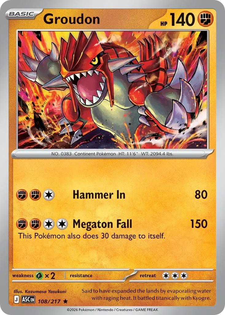 Groudon 「ASC 108/217」「EN」
