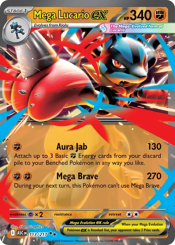 Mega Lucario ex 「ASC 113/217」「EN」