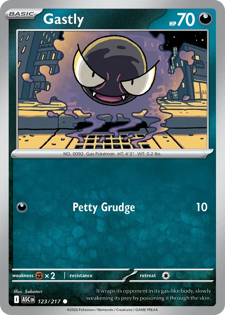 Gastly 「ASC 123/217」「EN」