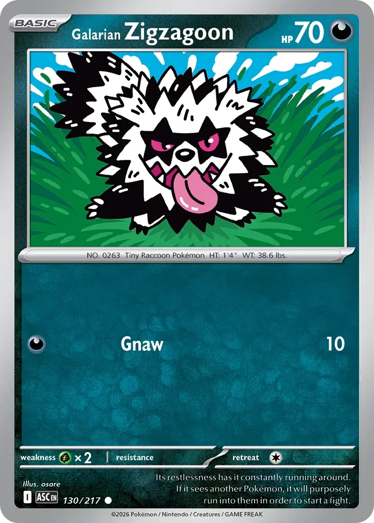 Galarian Zigzagoon 「ASC 130/217」「EN」