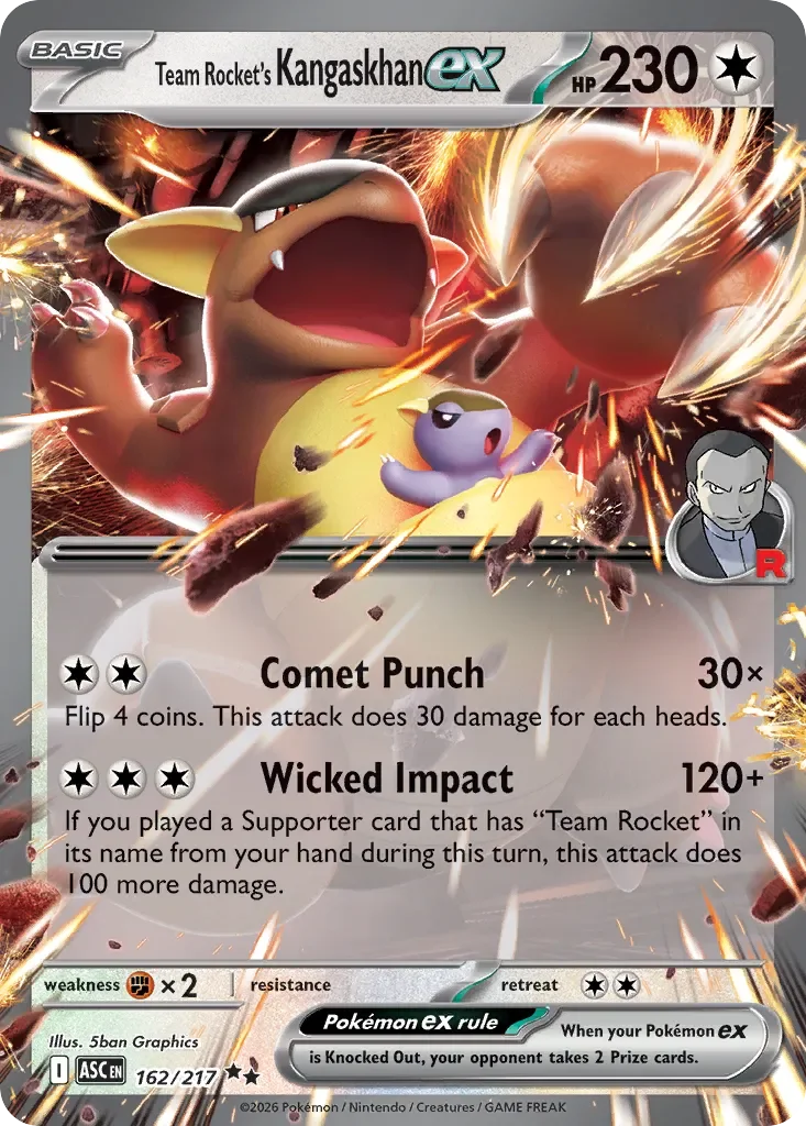 Team Rocket's Kangaskhan ex 「ASC 162/217」「EN」