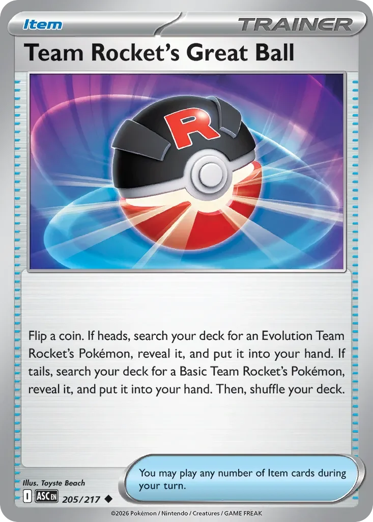 Team Rocket's Great Ball 「ASC 205/217」「EN」