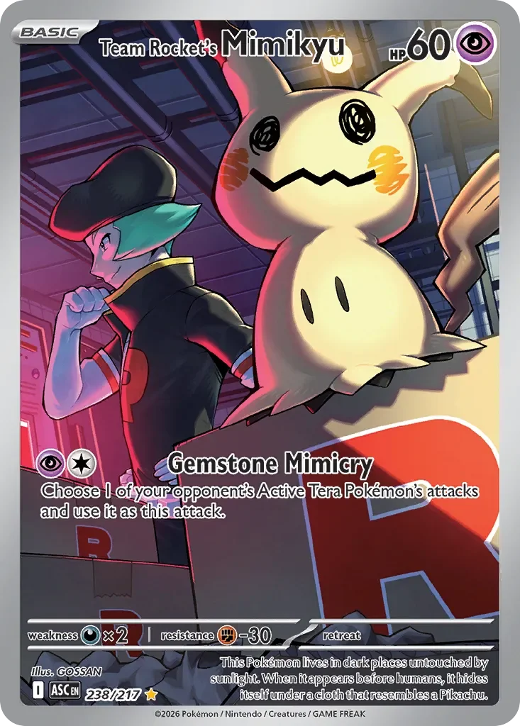 Team Rocket's Mimikyu 「ASC 238/217」「EN」