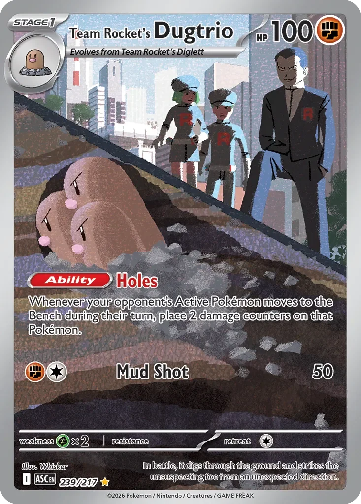 Team Rocket's Dugtrio 「ASC 239/217」「EN」
