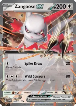 Zangoose ex #167/217 · Pokémon