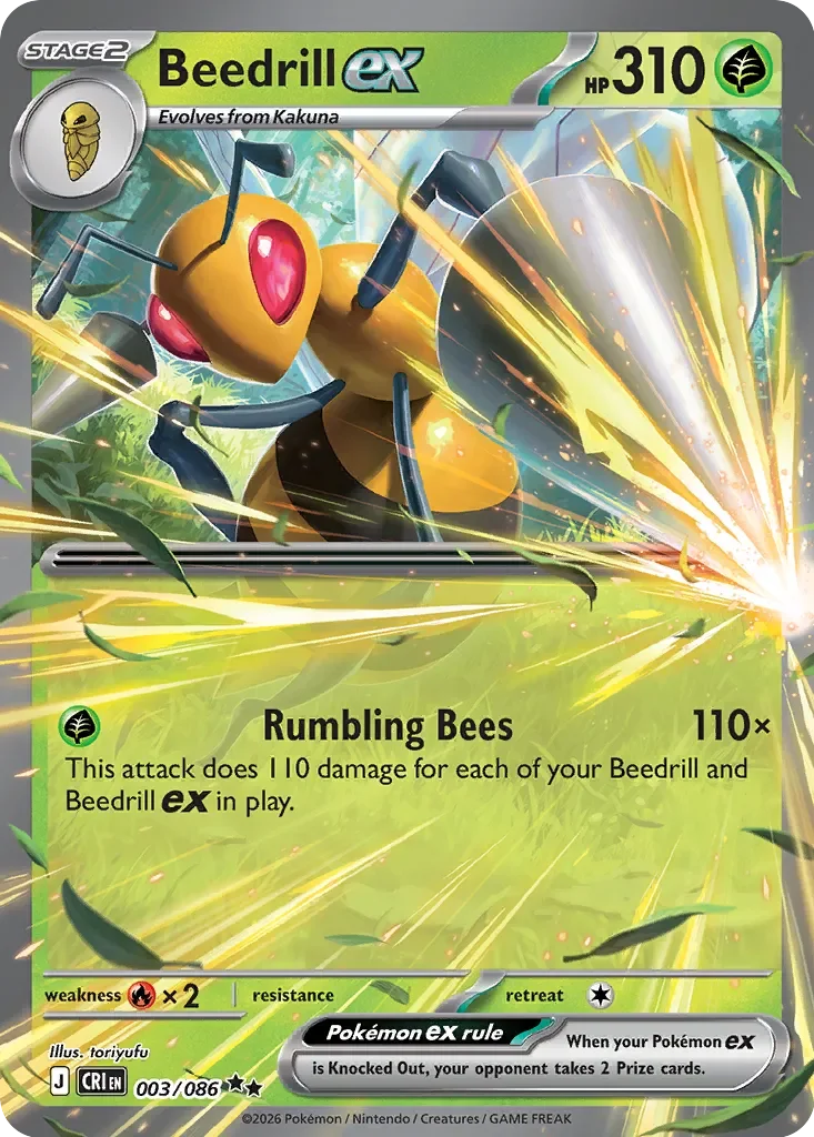 Beedrill ex 「CRI 003/086」「EN」