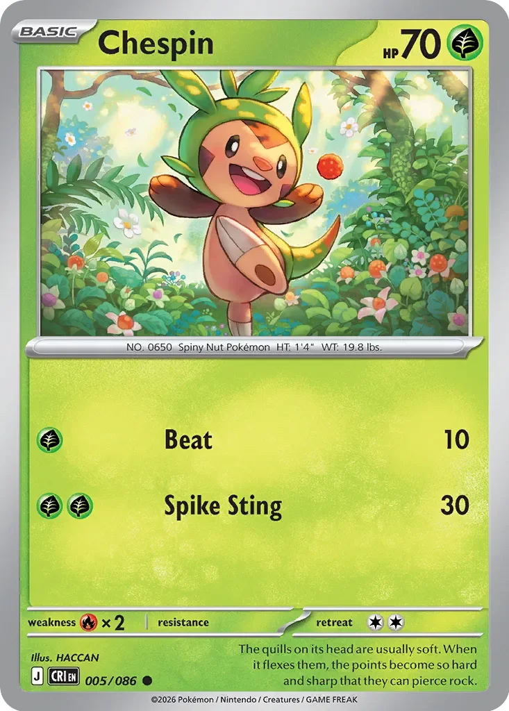 Chespin 「CRI 005/086」「EN」