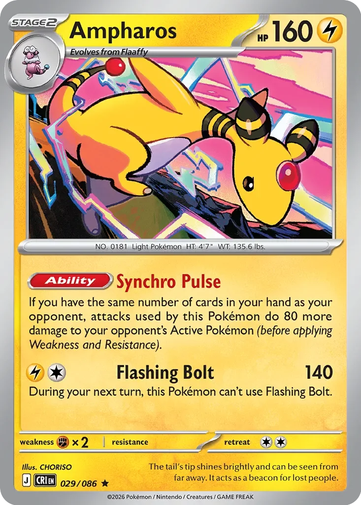 Ampharos 「CRI 029/086」「EN」