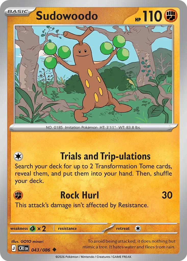 Sudowoodo 「CRI 043/086」「EN」