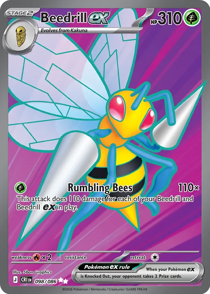 Beedrill ex 「CRI 098/086」「EN」