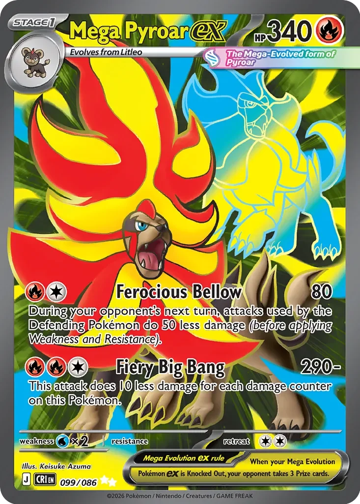 Mega Pyroar ex 「CRI 099/086」「EN」
