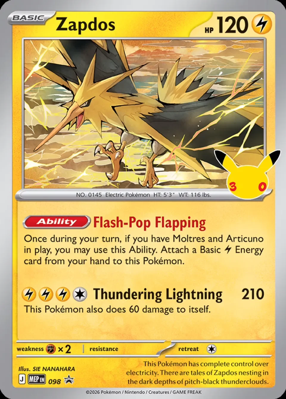 Zapdos 「MEP 098」「EN」
