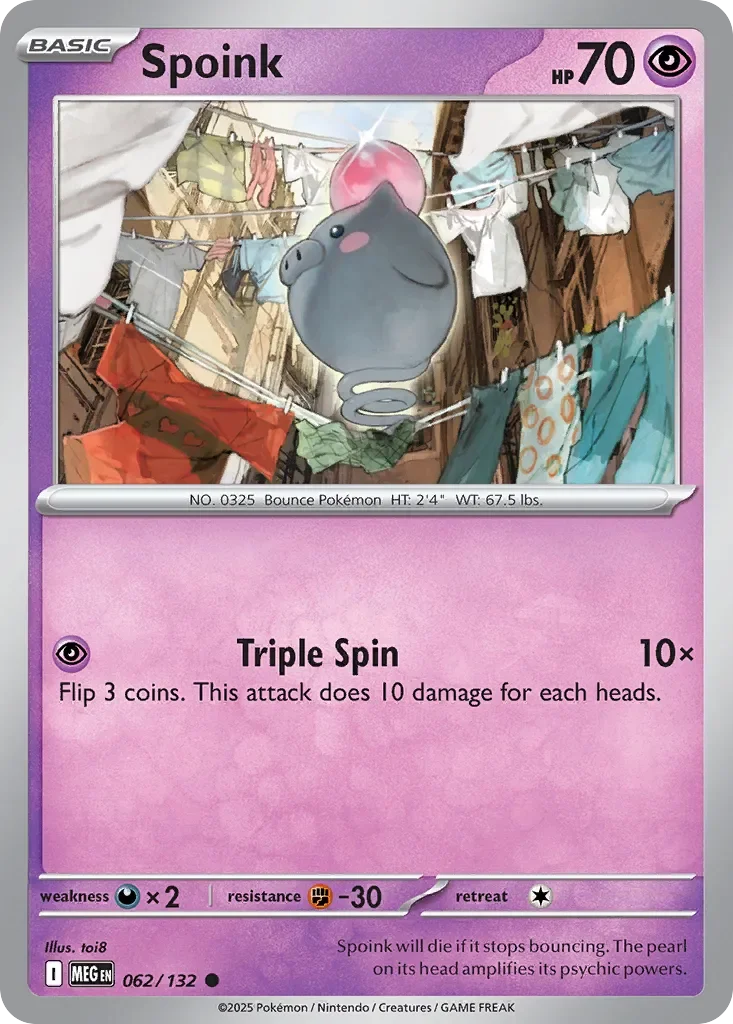 Spoink 「MEG 062/132」「EN」