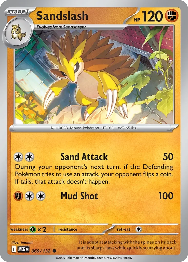 Sandslash 「MEG 069/132」「EN」