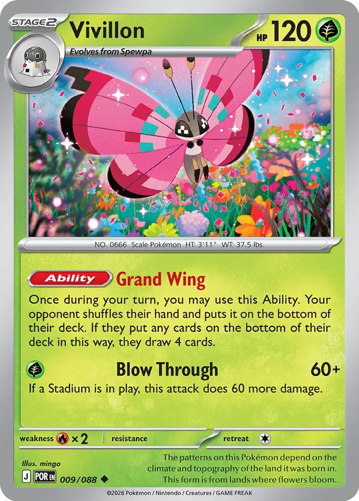 Vivillon 「POR 009/088」「EN」