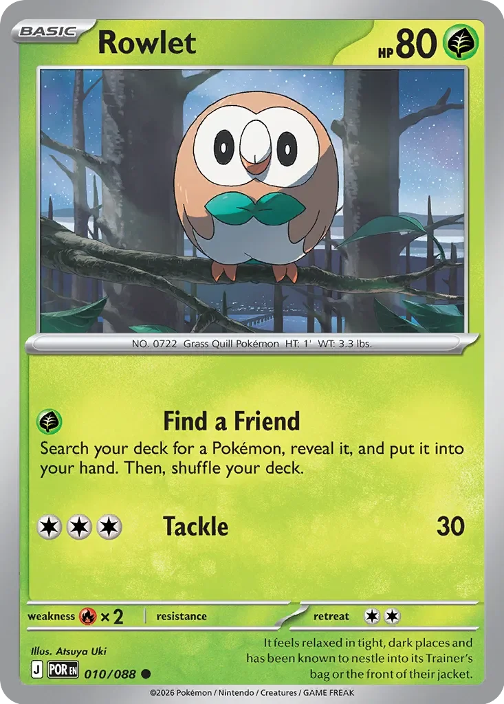 Rowlet 「POR 010/088」「EN」