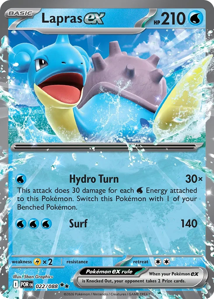 Lapras ex 「POR 022/088」「EN」