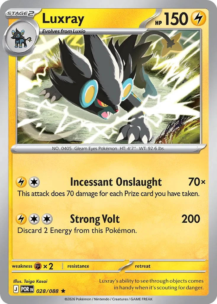 Luxray 「POR 028/088」「EN」