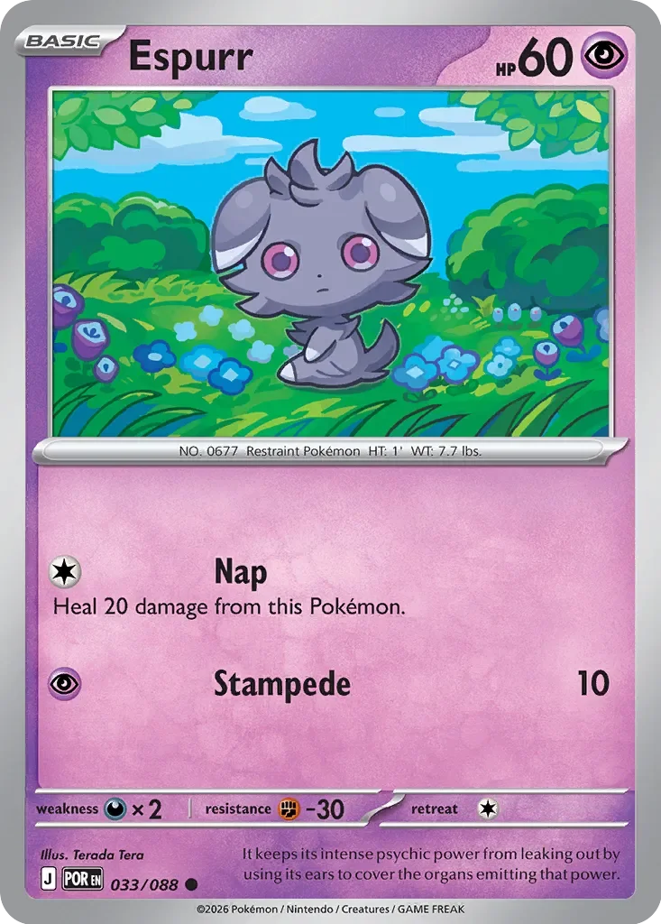 Espurr 「POR 033/088」「EN」
