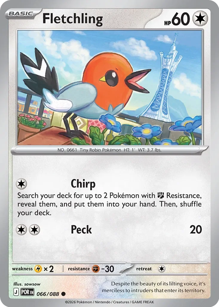 Fletchling 「POR 066/088」「EN」
