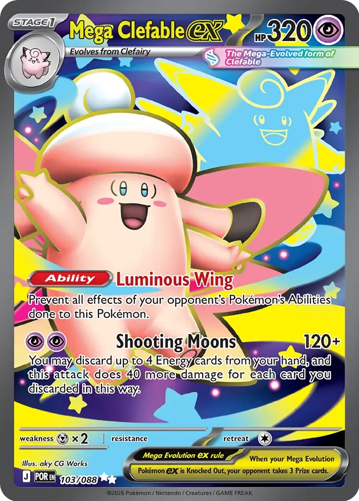 Mega Clefable ex 「POR 103/088」「EN」