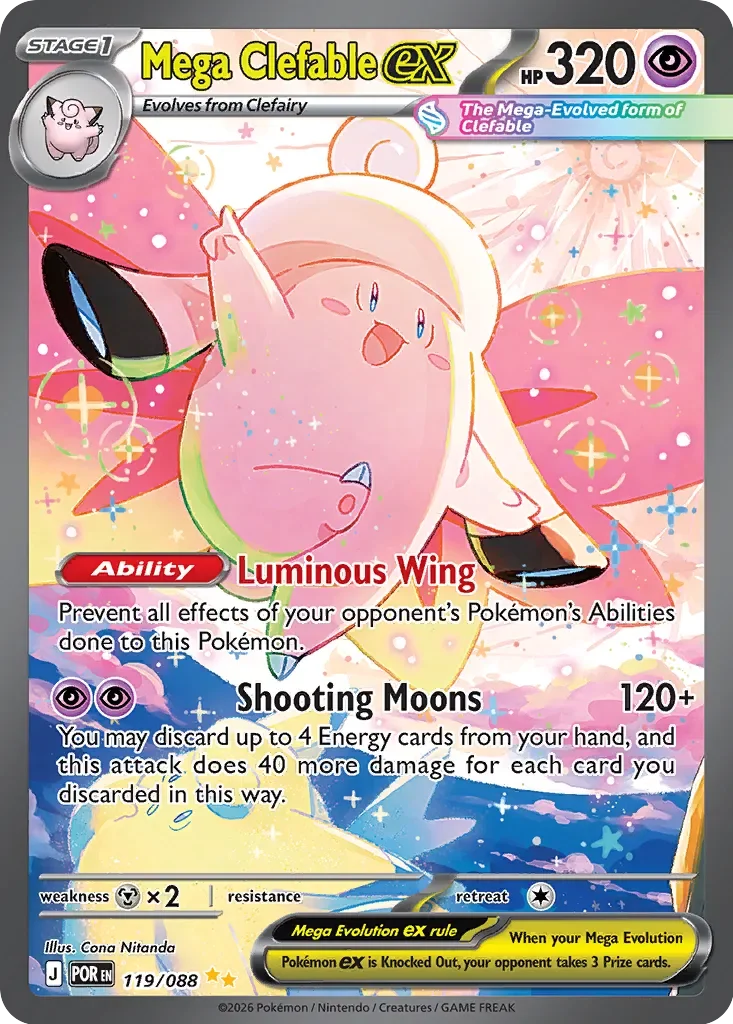 Mega Clefable ex 「POR 119/088」「EN」