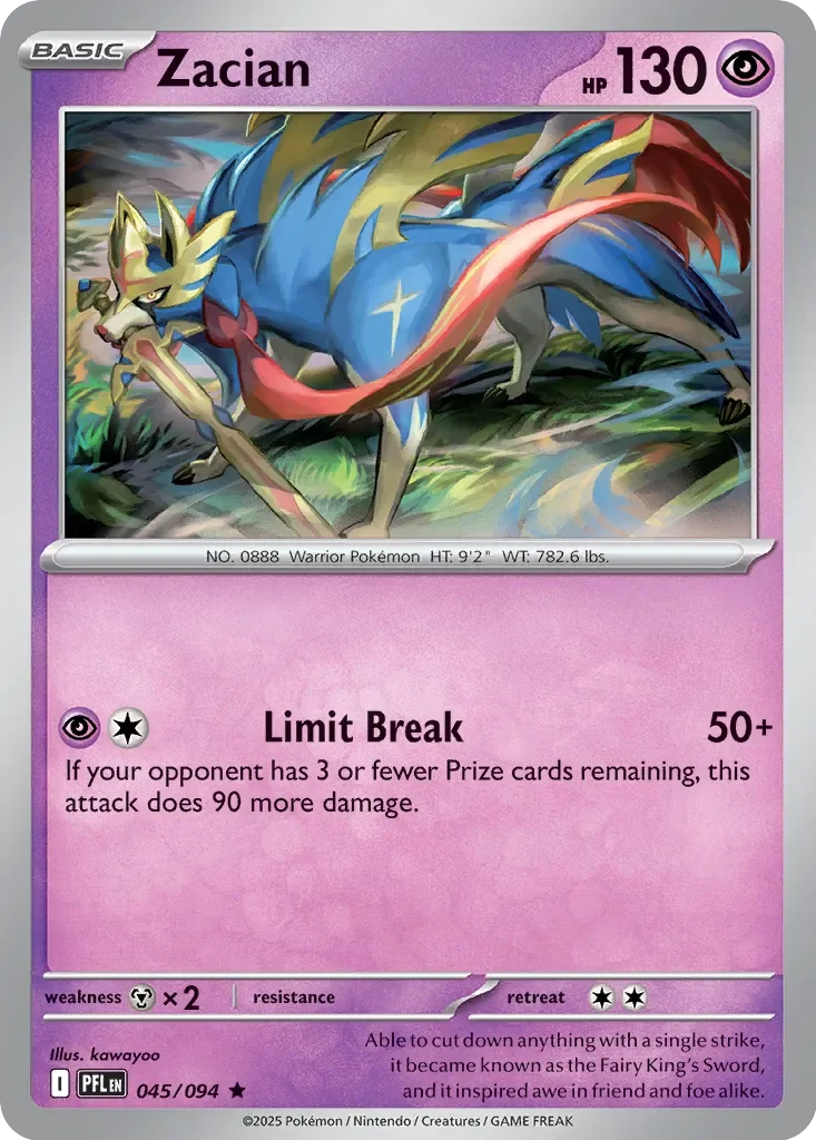Zacian 「PFL 045/094」「EN」